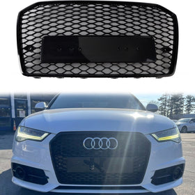 2015-2018 Audi A6 /A6 Sline /S6 C7 RS6 estilo parrilla parachoques delantero malla tipo panal rejilla negra