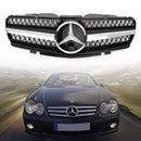 Mercedes Benz 2002-2006 R230 SL Classe SL350/500/600/SL55/65 1 Fin Star Grill noir Chrome Calandre-5