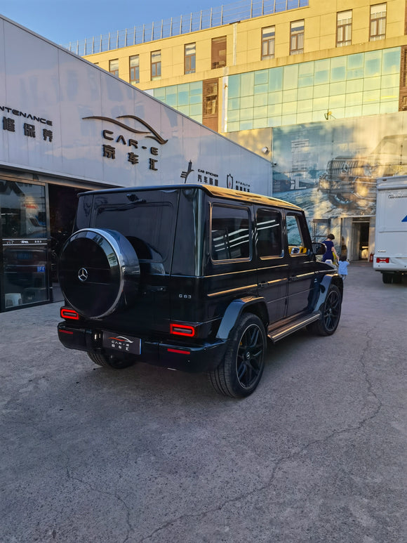 Mercedes-Benz G-luokka W463 1993-2018 korisarjan puskurin päivitys vuosimalleihin 2019-2024 W464 G63 AMG-tyyli