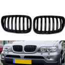 2004-2006 BMW X5 E53 3.0i/4.4i/3.0d/4.8is Front Kidney Grill Gloss Black/M-color Replacement Grille-1