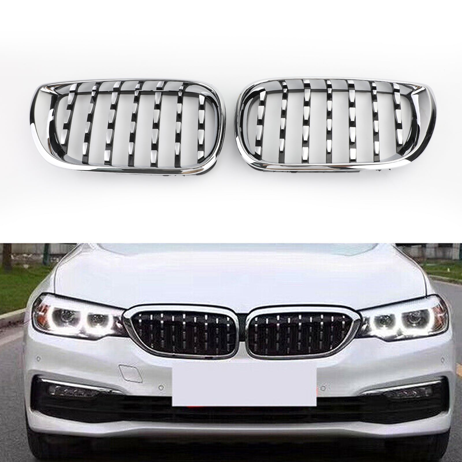 2002-2005 BMW 3 Series E46 320d/318i/320i/330d/325i/330i Saloon/Touring Grill Black/Chrome Diamond Grille